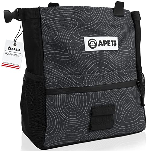 APE13® Chalkbag auch als Boulder Set erhältlich (Chalk Bag, Boulder Bürste, Chalk) - Perfektes Bouldern Geschenk und genügend Platz für Boulder Zubehör (Chalkbag)