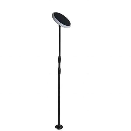 Lampadaire LED de jardin, lampe au sol avec panneau solaire et capteur crépusculaire, 8 W 500 LM IP65, orientable 180° vertical et 360° horizontal, hauteur réglable jusqu'à 1290 mm (blanc chaud 3000