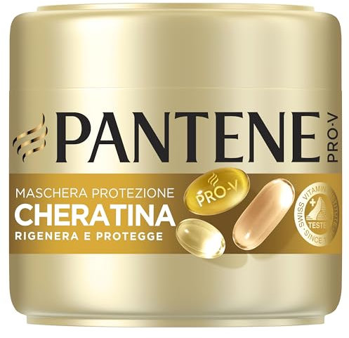 Pantene Pro-V Maschera capelli, Rigenera e Protegge Protezione Cheratina, aiuta a riparare i danni da styling in 1 applicazione, 500ml
