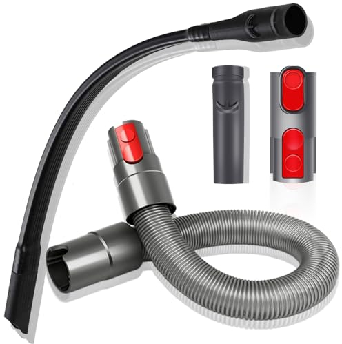 4-Teiliges Staubsauger Zubehör für Dyson-Flexible verlängerte Fugendüse + 2 Adapter + Schlauchverlängerung Passend für Dyson V7 V8 V10 V11 V15 Staubsauger zur Reinigung von Fugen und Ecken