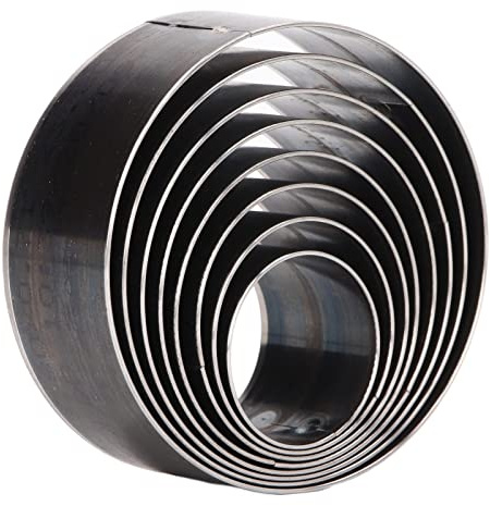 Fustelle per Pelle, Set di Utensili Taglierina Circolare Tonda 8 Pezzi da 25 a 60 MM Kit Punzonatura in Pelle Acciaio Legato Artigianato Fai Te