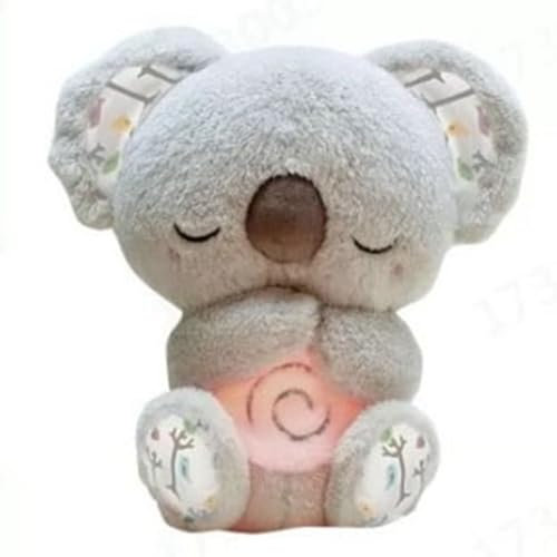 NOENNULL Relief-Koala, 27 cm Großer Koala Zur Angstlinderung, Koala-Plüschtier, Baby-Soundmaschine, Beruhigende Kuschel-Sensordetails mit Musiklichtern und Atembewegungs-Plüschtier