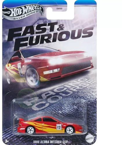 Hot Wheels Fast and Furious Racing Course Auto 1996 Acura Integra GSR – Modelo a Escala 1:64 – Longitud 7 cm – JBY40