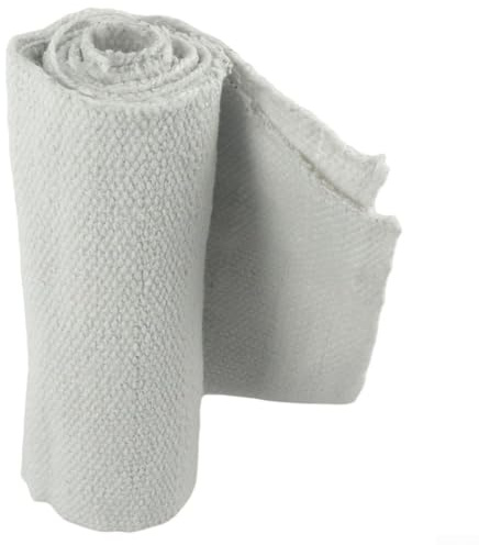 HpLive Esterilla ignífuga de fibra de cerámica, 2 mm de grosor, 1260 °C, resistente al calor, 1 m de ancho, para estufas, puertas de fuego, puertas de protección contra incendios, blanco (1 x 1 m)
