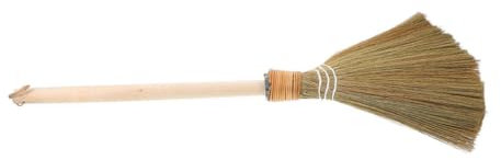 BESTYASH Vietnamesischer Maisbesen Handgefertigt Holzstiel Abnehmbar Weiche Borsten Haushaltsbesen Für Innenhof Garage Wohnzimmer Reinigung