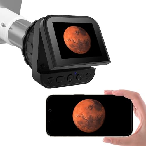 4K Wireless Telescope Camera, 1.25’’ 2’’ Universal Eyepiece Camera with IR Filter & X16 Zoom & 2.8 Screen, Gift for Astrophotography Enthusiast