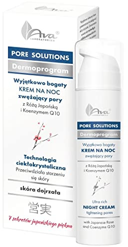 Crema Antirughe Rosa Giapponese Acido Ialuronico e Q10 per pelle impura matura.Schiarente e Restringente i pori - Pore Solution
