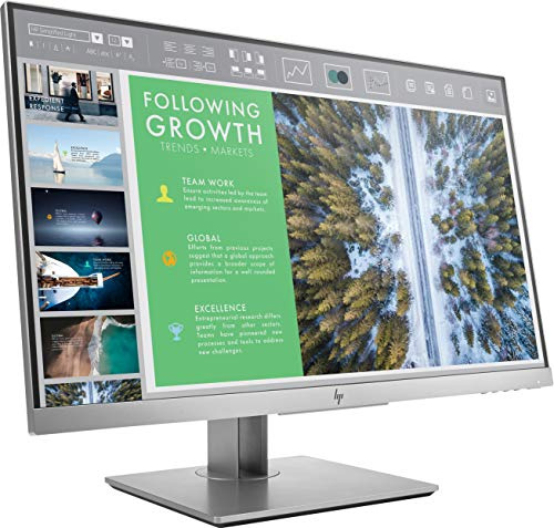 HP EliteDisplay E243 (23.8 inch / Full HD) Business Monitor (HDMI, DisplayPort, VGA, USB 3.0, pivot function, response time 5ms, 60Hz) black-silver (Renewed)