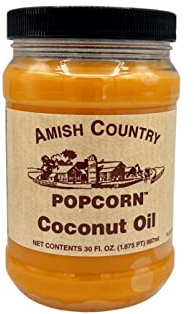 Amish Country Popcorn | Coconut Oil | Vegan, Tree Nut and Peanut Free | Old Fashioned, Non-GMO and Gluten Free (30 oz)