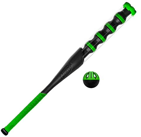 Nerf Unisex Jugend 92068 Power Blast Schläger & Ball Set, weiß/grün, einheitsgröße