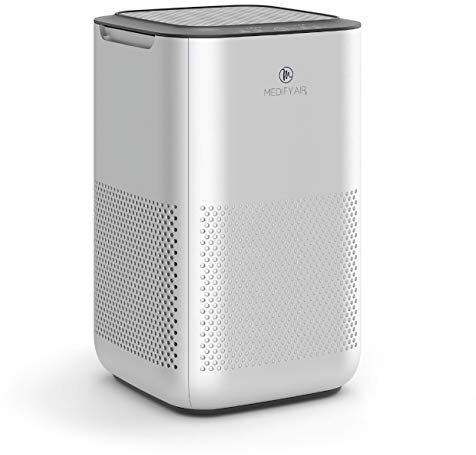 Medify Air MA-15 Air Purifier with H13 HEPA Filter - a Higher Grade of HEPA | New Model July 2020 | '3-in-1' Filters | 99.9% Removal in a Modern Design - Silver-1Pack
