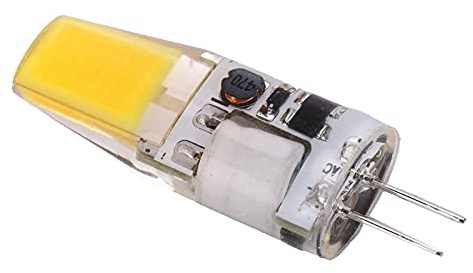 Bombilla LED COB G4, 5W 600LM Bombilla de lámpara de Techo de araña de Silicona AC/DC 12V 4.2x1.3cm Plug and Play(Natural Light 4000‑4500K)
