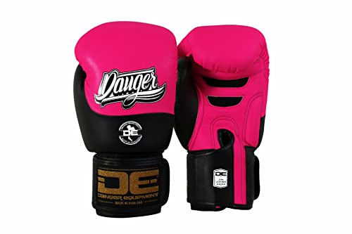 Danger Evolution Black Wrist Bokshandschoenen - Semi Leer - Roze/Zwart