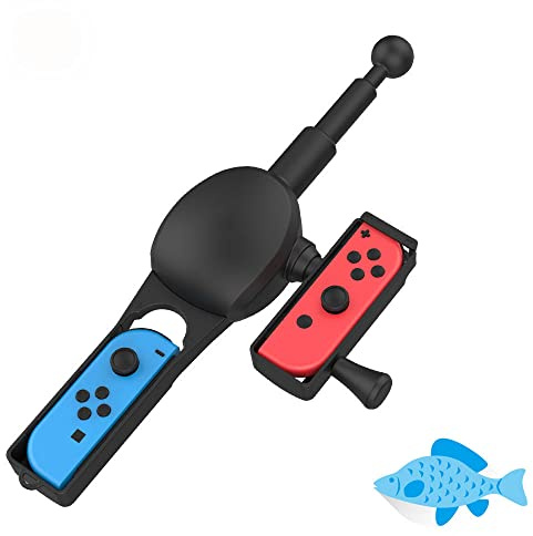 Fiskespö för Nintendo Switch&Switch OLED, fiskespelsset kompatibelt med Nintendo Switch Legendary Fishing, The Strike Championship Edition prylar för familjefester, fiskepresenter för män
