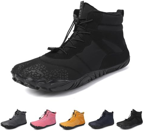 Chaussures pieds nus bottes d'hiver for hommes et femmes, bottes de neige chaudes imperméables et antidérapantes for l'hiver en plein air, randonnée chaude, chaussures de course pieds nus ( Color : No