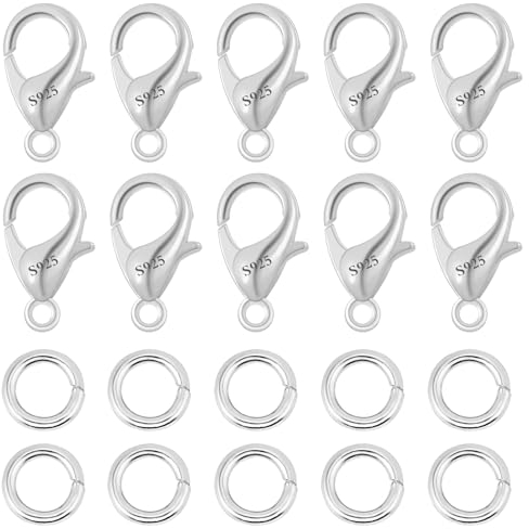 ALEXCRAFT 925 Sterling Silber Kettenverschluss Ketten Verschlüsse Armband Verschluss für DIY Schmuckherstellung