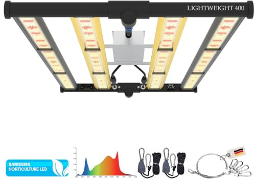 THE GROW 400 Watt Vollspektrum LED (mit UV- und Infrarotlicht) mit 2040 Dioden, leistungsstarke Pflanzenlampe, Dimmbar, Daisy-Chain Funktion, optimal für Growzelt / 2,9 umol/J