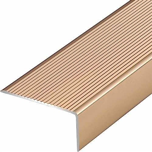 Profilo di Finitura per Moquette, Profilo di Transizione per Pavimento, Profilo di Finitura per gradini - soglia a L per Pavimenti in Laminato di Legno
