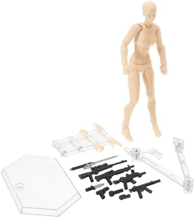 Poserbar actionfigur – PVC 13x27,5cm | Rörliga Joint Action Figurer | Motion Poserbar Figur Modell Små Figurer Modell med bas för konst Heminredning och animering Ritövning