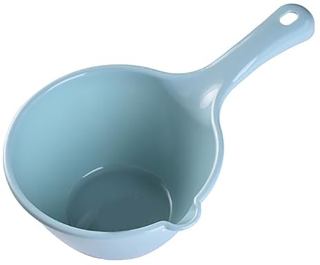 Cocoarm Plastic Water Ladle Bath Dipper Food Grade Plastic Water Scoop 28 X 17 X 9 Cm Deep Bowl Hanging Handle for Bathing Hair Washing Flower Watering Kitchen Rinsing (S)