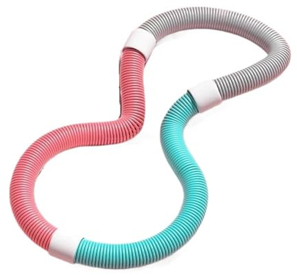 Cerceau à Ressort Pliable Cercle à Ressort lesté, Cadre en Acier, Segments Pliables, Protection de la Taille, tonification, Gymnastique à Domicile, Fitness(1.5kg)