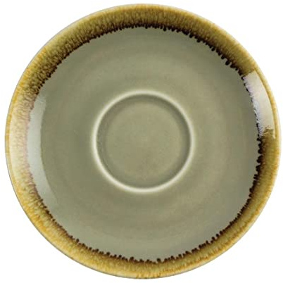 Olympia Kiln Cappuccino Saucer Moss 140mm 55 Cups Coffee Tea Serving 6pc