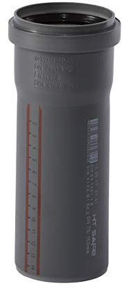 Ostendorf HTsafe - Tubo HT con manguito DN 75 mm 150 mm, color gris