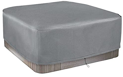 Schleuder Impermeabile Piazza Vasca Idromassaggio Copertura Esterna Spa Covers,Vasca idromassaggio per Interni ed Esterni Whirlpool Spa Hot Tub, Copertura per Piscina, Grigio (200 * 200 * 85 cm)