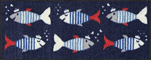 Salonloewe Schuhparkplatz Sailor Fish 030x075 cm Fußabtreter Sauberlaufmatte draußen Fussmatte Indoor Schmutzfänger Outdoor