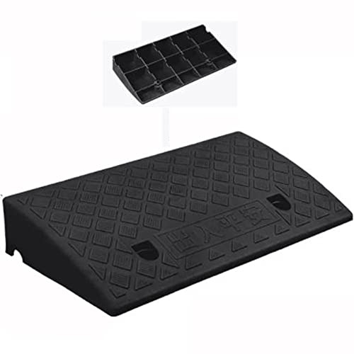 DIBAKO Plast Trottoarkant Ram 7 Cm 8 Cm 9 Cm Rise Tröskelramp För Utomhus, Trottoarkantramp Lätt Halkfri Uppfartsramp, Lastramp För Lastning Dock Skateboard Låga Bilar ( Color : B , Size : 49*27*9cm )