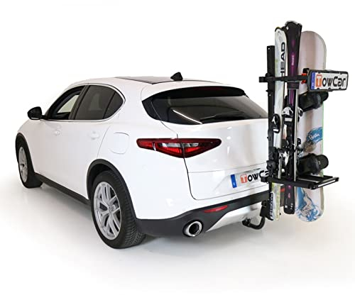CERLER von TOWCAR - Vertikaler Ski & Snowboardträger für Anhängerkupplung