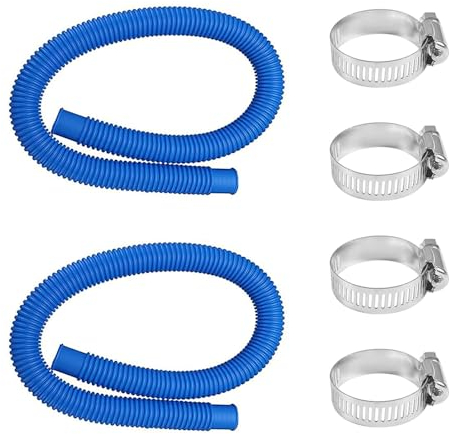 Tubo Solare Flessibile per Piscina - Pompa Aspirazione Acqua, Ricambio (Blau)
