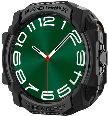 Spigen Rugged Armor Case Compatible with Samsung Galaxy Watch Ultra 47mm (2025/2024) - Matte Black