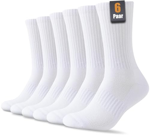 SockWaddles Strumpor för Män och Kvinnor, Sportstrumpor, 6/10 Par Unisex | Sömlösa Bomullsstrumpor, Andningsbara och Blisterfria, Perfekta för Arbete, Löpning och Vandring, med Hålfotsstöd, Hållbara