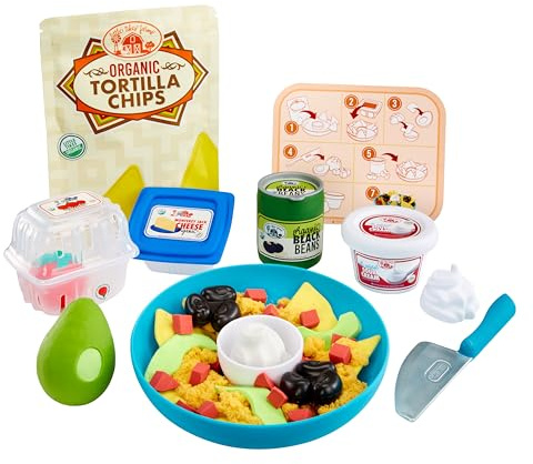 Little Tikes Creative Chefs Nachos Kit - con Arena Especial de Juego Make-It! Mix, 22 Accesorios, Juego Realista de Preparar Nachos, NO Comestible, para Niños y Niñas Mayores de 3 Años