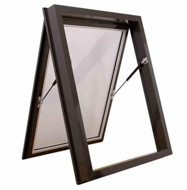 Tragaluz de aluminio para ventana de casa, 75 x 75 cm, ventana de techo de vidrio templado con ajuste de posición, ideal para uso en exteriores y sótanos