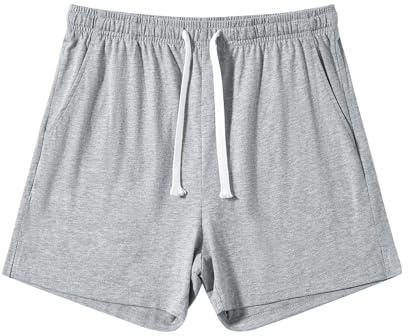 Amy Coulee sovbyxor, män, kort bomull 10 cm, lätta sovshorts, korta pyjamasbyxor med fickor