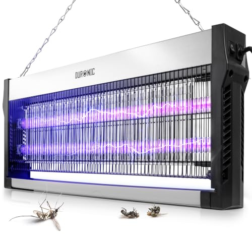 Duronic FK2X10 Lámpara Mata Insectos LED, UV Doble Onda, 16W, Interior
