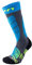 UYN Jungen Junior Skisocken, grau (Medium Grey Melange/Turquoise), 27/30