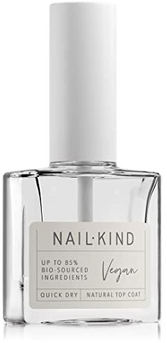 NAILKIND Clear Nail Polish - Mist You Clear Top Coat - High-Gloss Extra-Wear Nail Varnish - Vegan Nail Lacquer Peta Certified Cruelty Free - Quick Drying Long Lasting Chip Resistant Manicure - 8ml