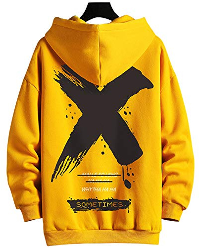 Moshtashio Sweat Homme à Capuche Sweatshirt Homme Couleur Vives Pull de Manches Longues Poche Kangourou pour Hiver et Automne