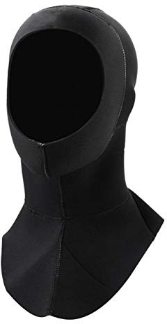 EVTSCAN Masque Complet de Cagoule de plongée en néoprène de 3mm, Bonnet de Bain Chaud pour Hommes Femmes Casquette de plongée Surf Capuche Thermique pour Sports Nautiques(XL-Noir)