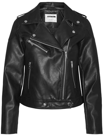 NOISY MAY Rollo Jacket Donna Giacca in similpelle nero M 100% poliestere