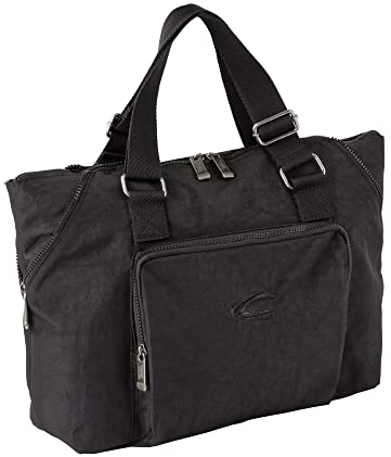 camel active Journey Herren Shopper Umhängetasche Reißverschluss Groß Schwarz