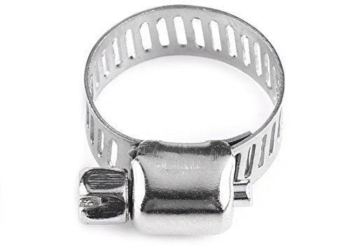 Clip de Manguera, 10 Piezas Abrazaderas de Manguera Banda de Tornillo Ajustable de Acero Inoxidable Tubería de Combustible Clip de Engranaje Helicoidal Equipo Hidráulico, (10-16)