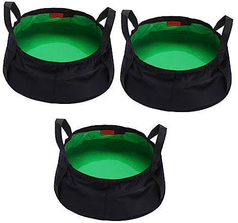 Toddmomy 3stücke Faltbarer Tragbarer Outdoor-waschbecken Eimer Für Camping Wandern Und Angeln Und Auslaufsicher Mit Volumen Platzsparend Und Leicht Zu Transportieren Grün