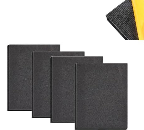 Zayejod 4PCS Foam Sheets Self Adhesive 19mm Thick- 300 * 200mm | Insulation,Anti Vibratio,Foam Neoprene Rubber Sheets Pads, Floor Protector Pads,Furniture Pads,Closed Cell