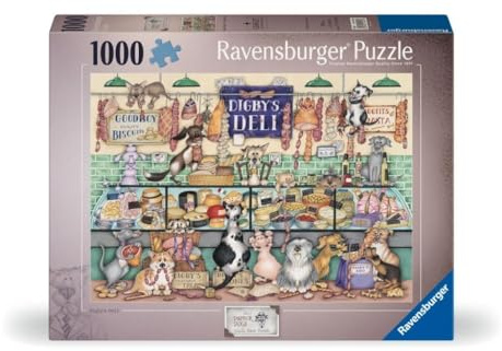 Ravensburger Dapper Dogs No.1 Digby’s Deli 1000 Piece Jigsaw Puzzle for Adults and Kids Age 12 Years +