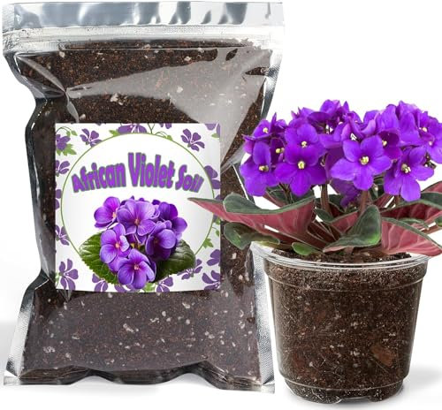 GOTVUGE Organic African Violet Potting Mix, Indoor Plants Potting Mix for All Potted Saintpaulia, Grow Healthy houseplants Indoors (1L)