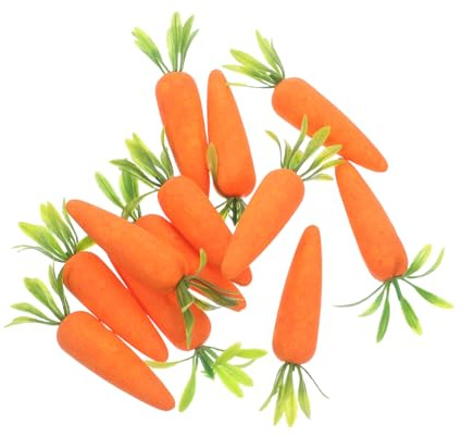 DECHOUS Ensemble De Décorations De Carottes Artificielles De Pâques 7 Cm Mini-Carottes Artificielles pour Arbres Fournitures Dartisanat Jouets De Légumes Réalistes